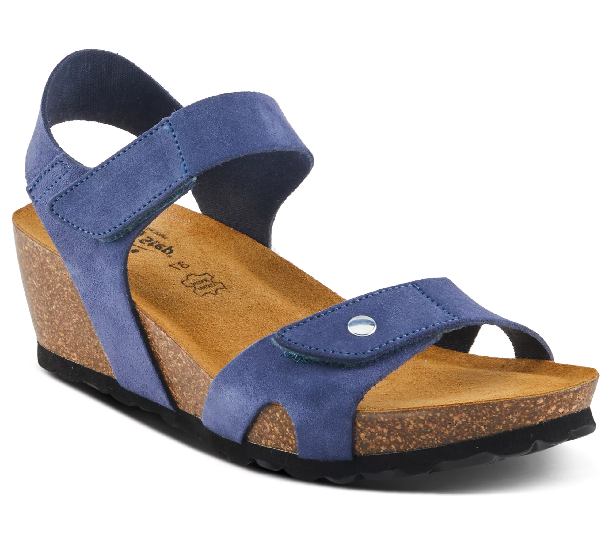 Spring Step Suede Slingback Wedge Sandals - Babybell