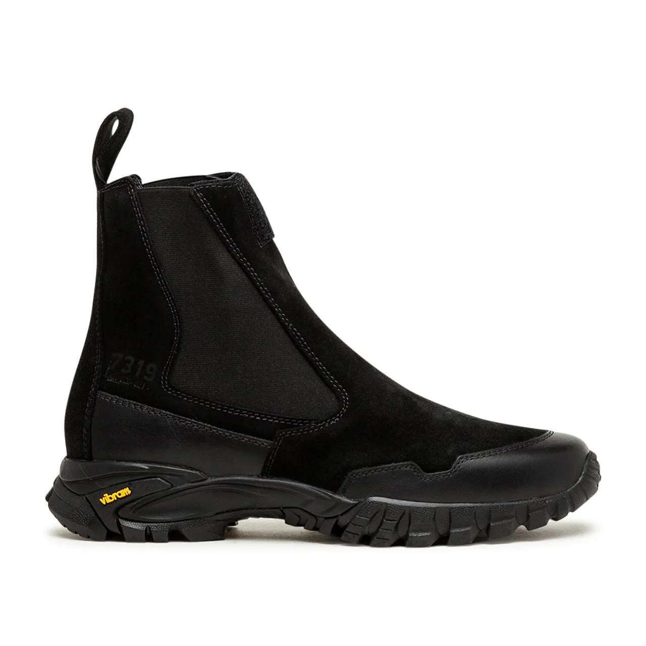 stone island shadow project velcro fastened chelsea boot (black)