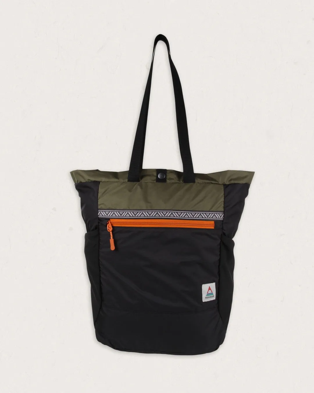 Stow Tote Recycled 22L Backpack - True Black/ Khaki