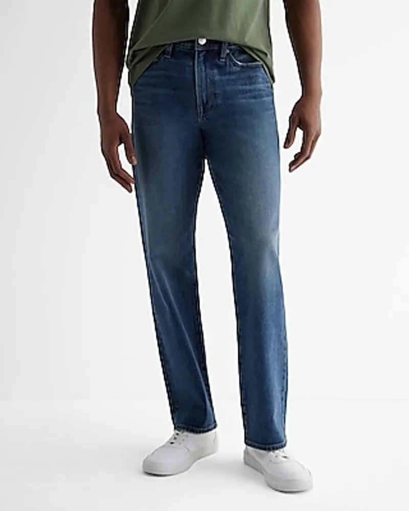 Straight Dark Wash Stretch Jeans