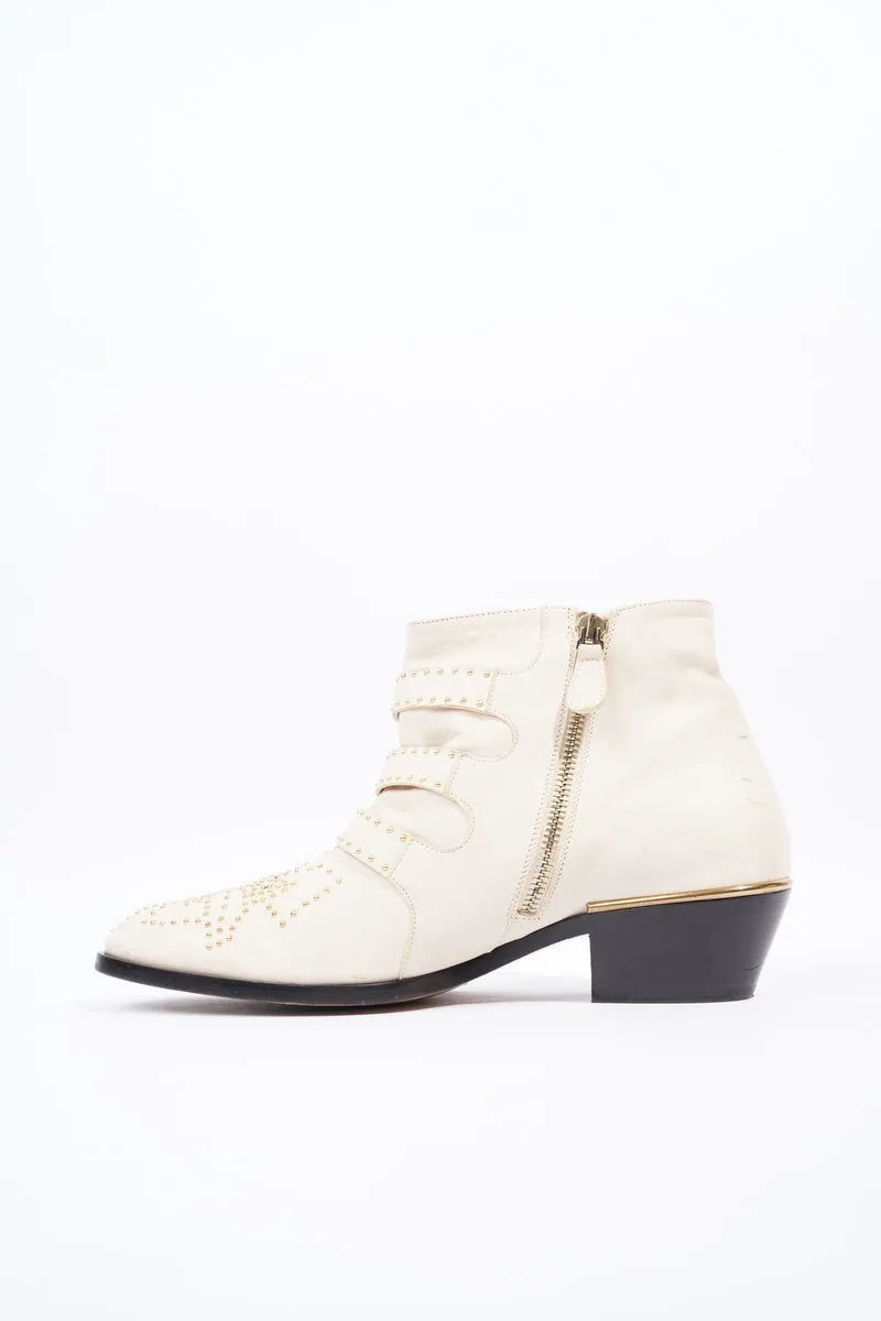 Susanne Ankle Boot White Leather EU 38 UK 5