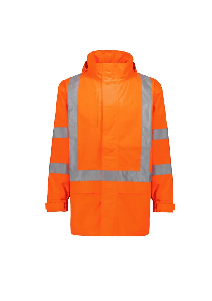 Syzmik Mens Hi Vis X Back Ultralite Waterproof Jacket (ZJ657)-