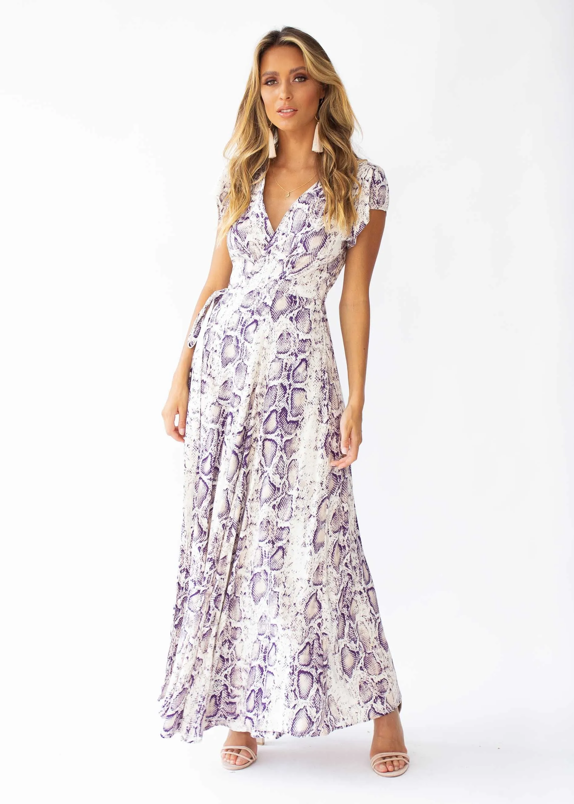 That Thing Wrap Maxi Dress - Snake