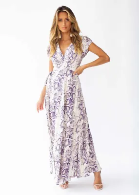 That Thing Wrap Maxi Dress - Snake