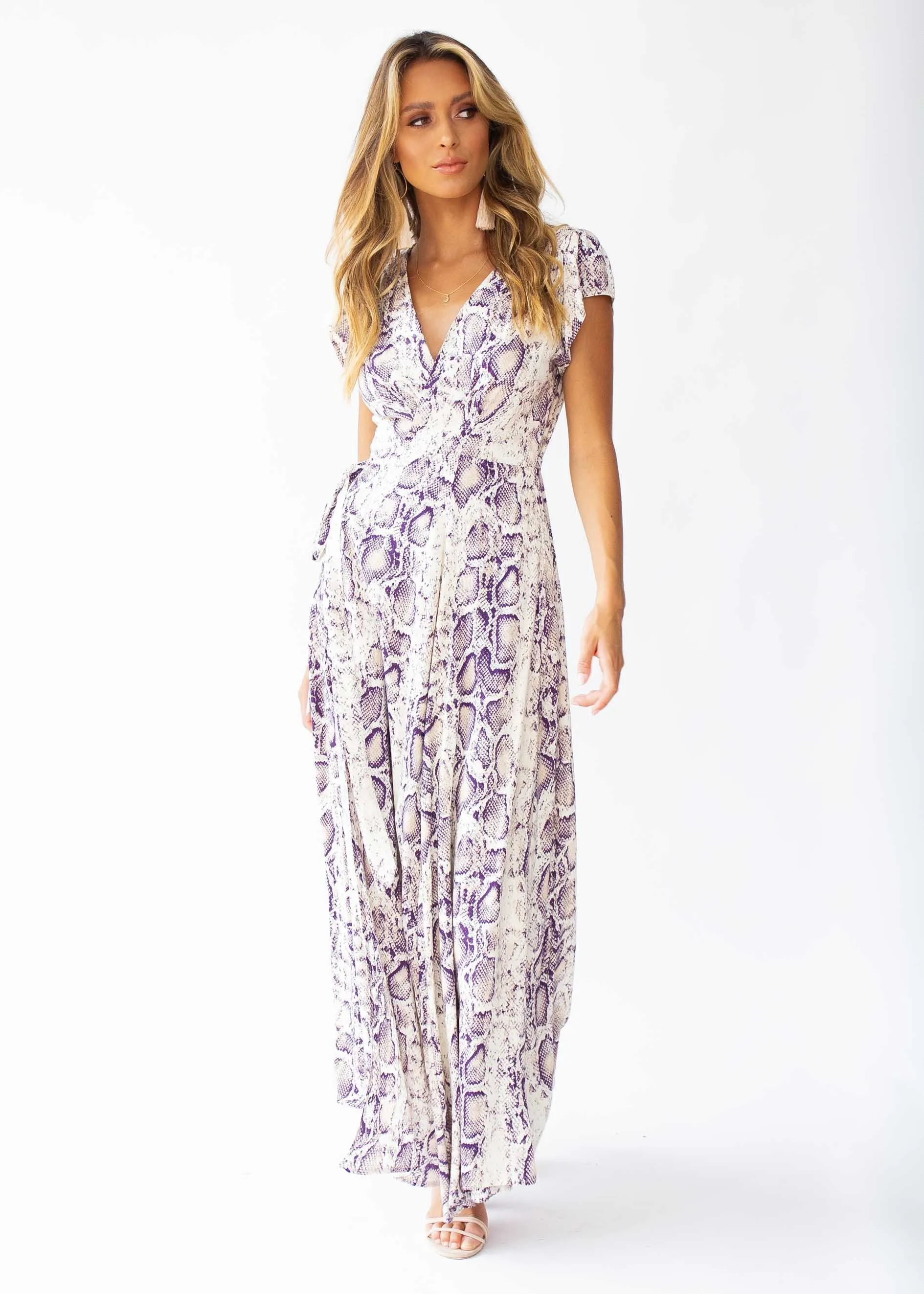 That Thing Wrap Maxi Dress - Snake