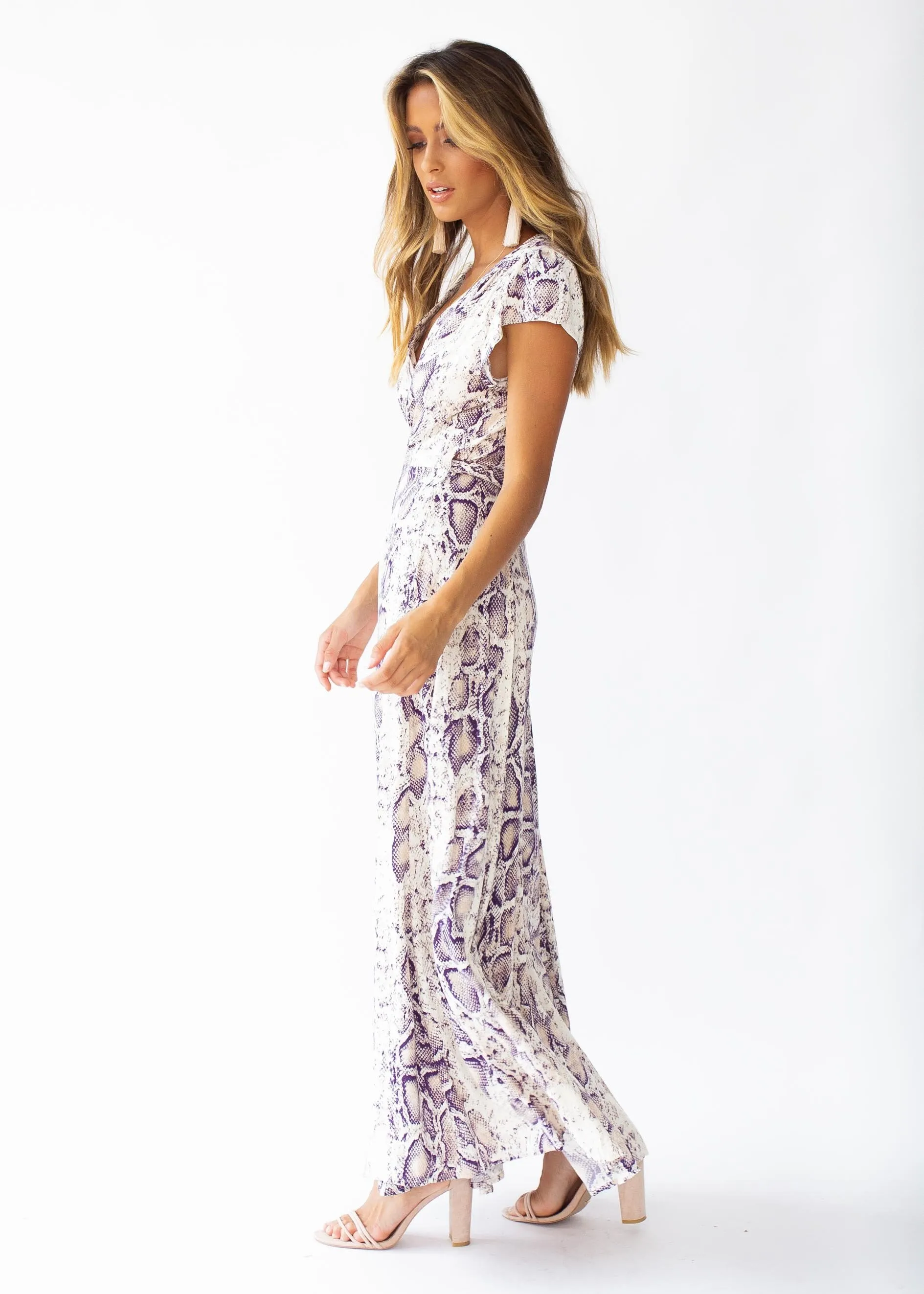 That Thing Wrap Maxi Dress - Snake