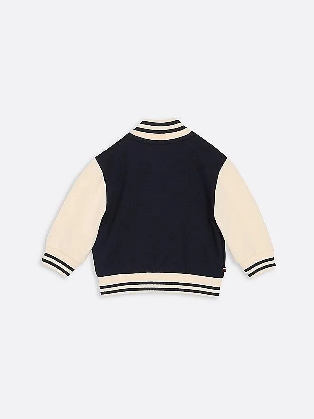 Tommy Hilfiger Baby Boy Long Sleeve Bomber Jacket, Navy