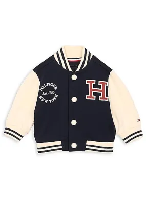 Tommy Hilfiger Baby Boy Long Sleeve Bomber Jacket, Navy