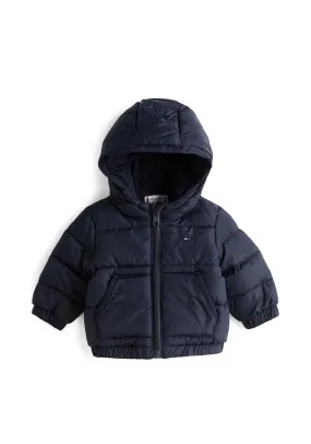 Tommy Hilfiger Baby Hooded Padded Jacket, Navy