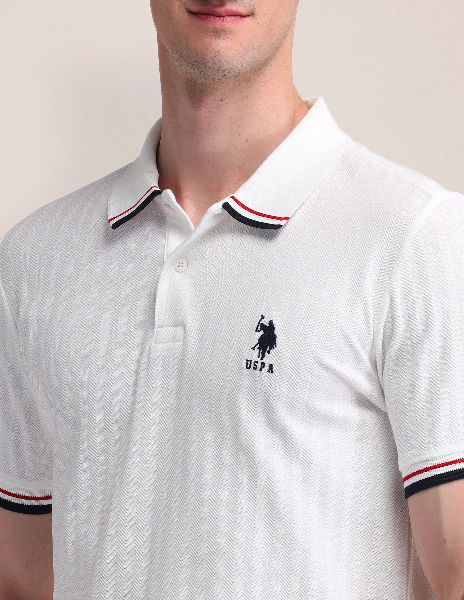 U.S. Polo Assn. Striped Slim Fit Polo Shirt