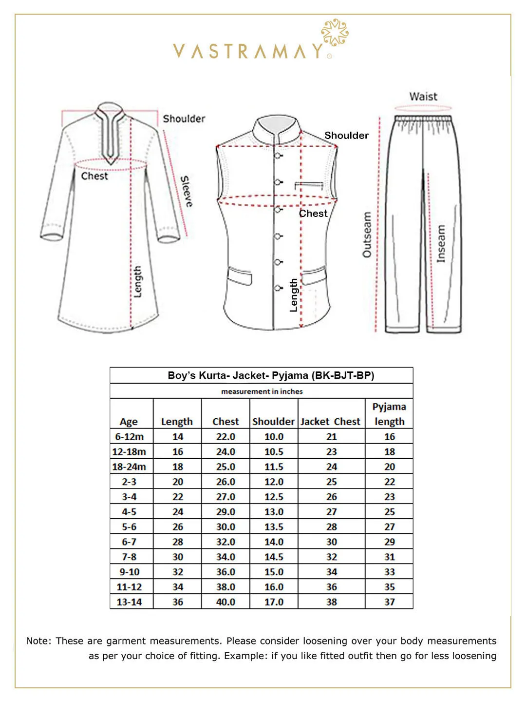 Vastramay Boy's Aqua Floral Printed Nehru Jacket With Orange Kurta And Pyjama Set