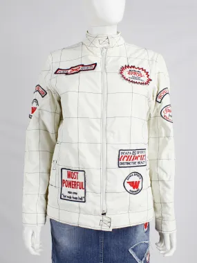 Walter Van Beirendonck for Scapa white ‘Formula 1’ racing jacket with patches