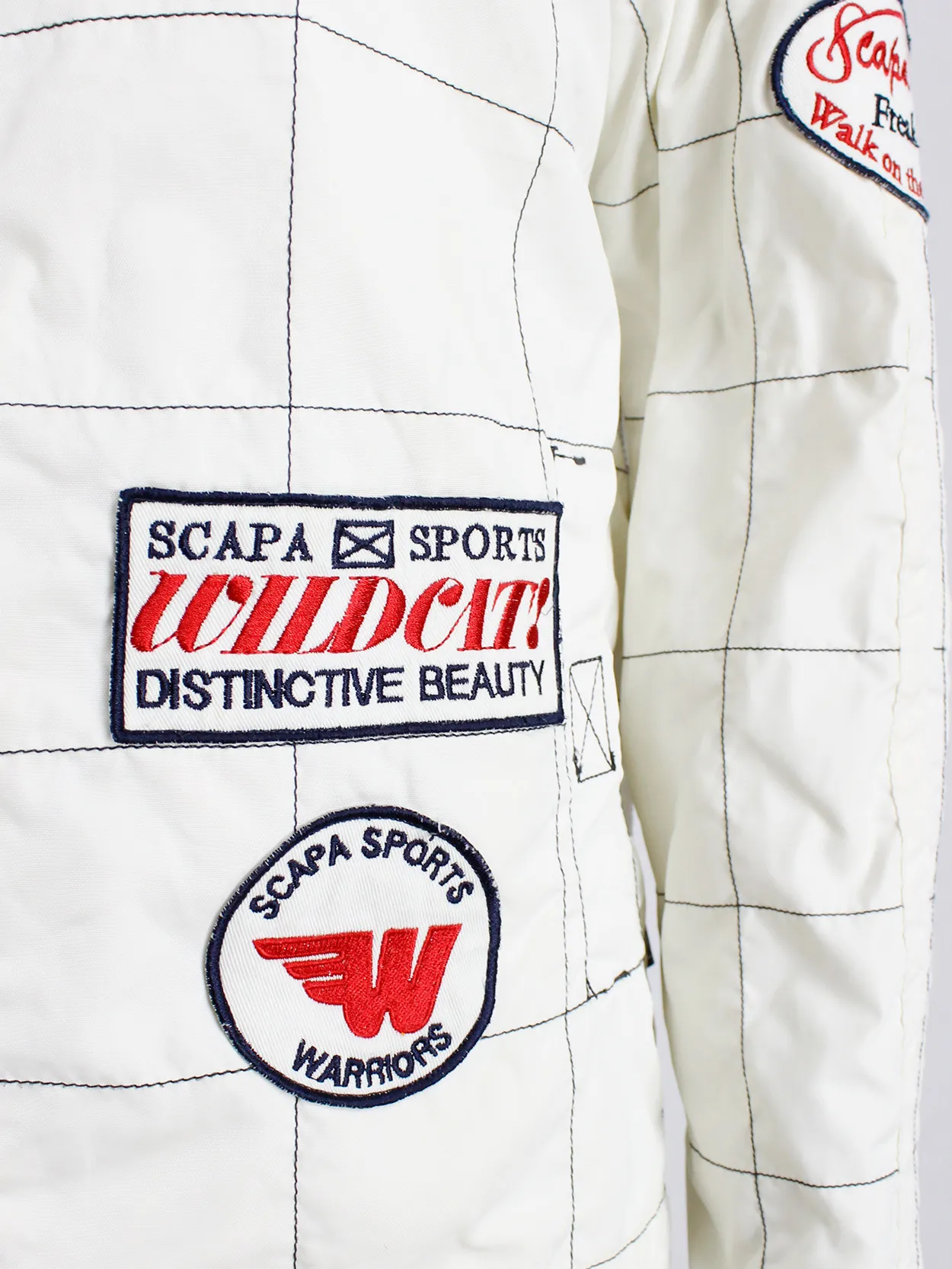 Walter Van Beirendonck for Scapa white ‘Formula 1’ racing jacket with patches