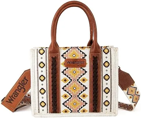 WG2202 Wrangler Women's Southwest Coffee Print Tote