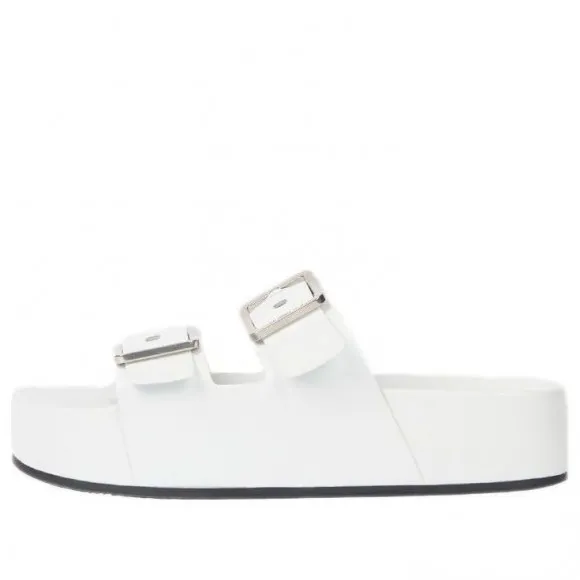 (WMNS) Balenciaga Mallorca Thick Bottom Sandals White