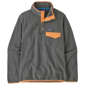 Women's LW Synchilla Snap-T Fleece Pullover - Nickel w/Vivid Apricot