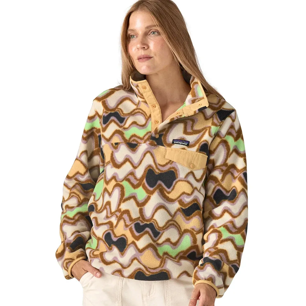 Women's LW Synchilla Snap-T Fleece Pullover - Small Currents: Natural