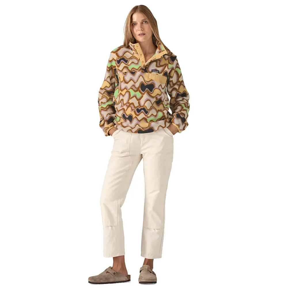 Women's LW Synchilla Snap-T Fleece Pullover - Small Currents: Natural