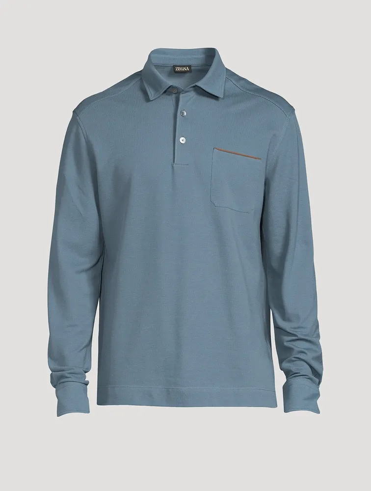 ZEGNA Long-Sleeve Polo Shirt